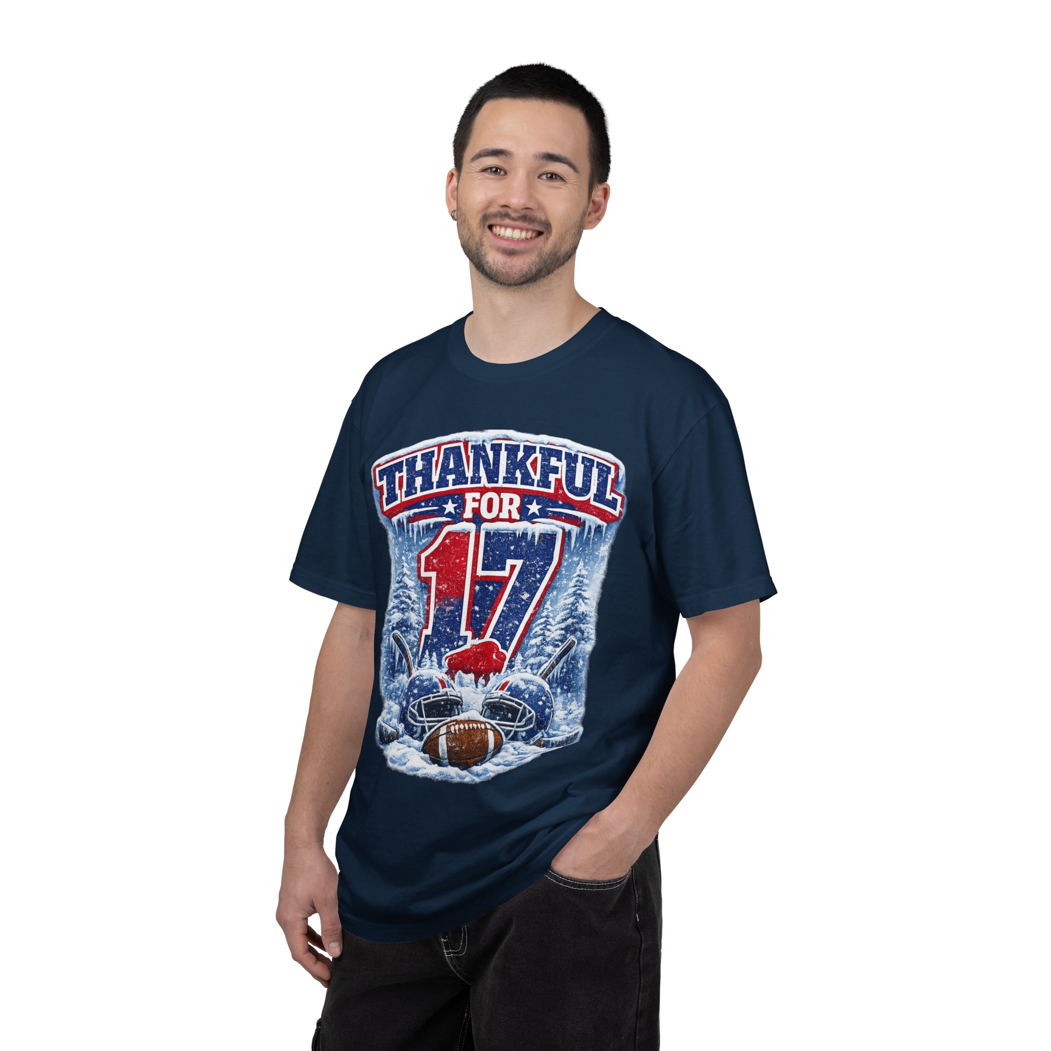Thankful for 17 Football T-Shirt — Holiday Game Day Tee - Image 6