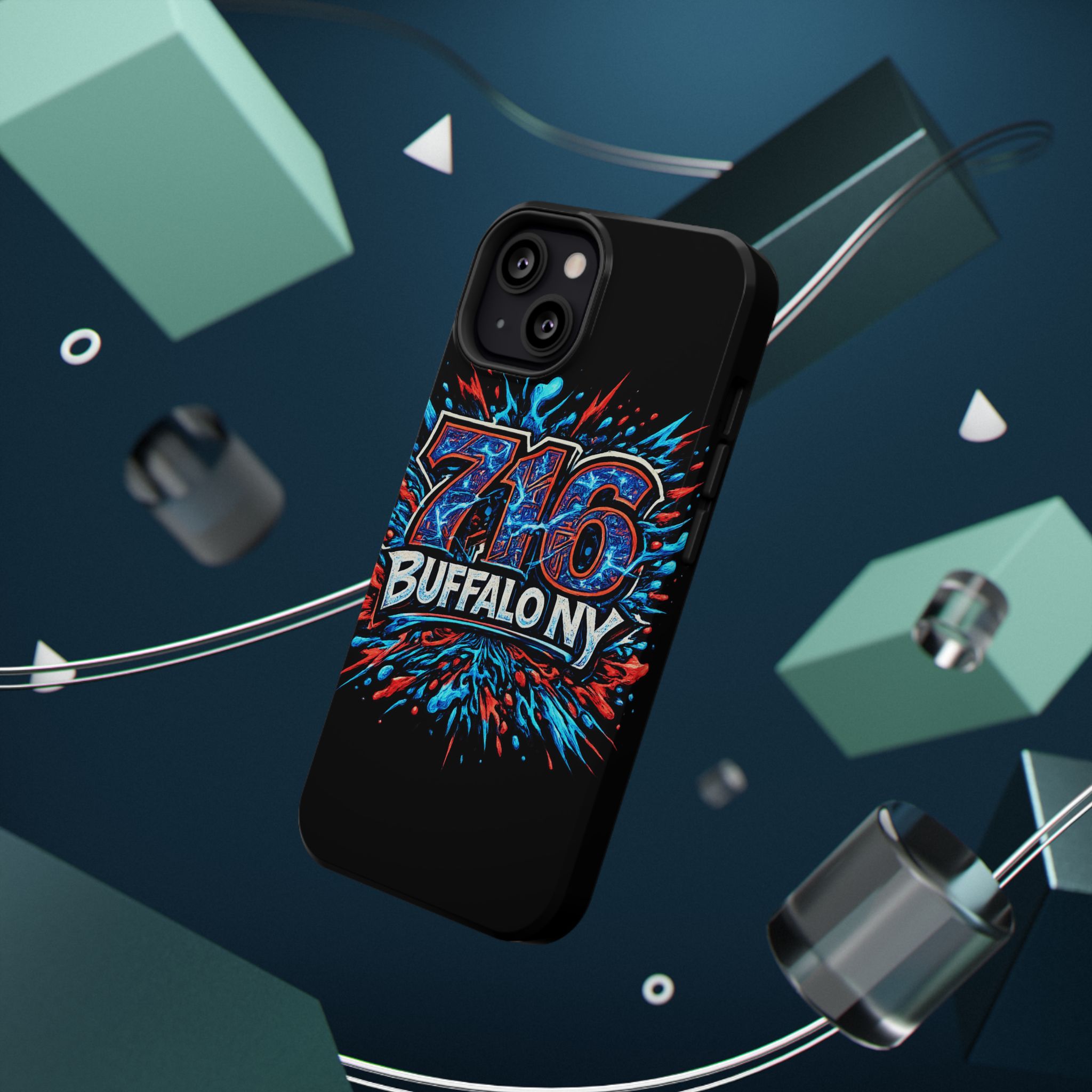 716 Buffalo NY Impact-Resistant Phone Case — Splash Graphic - Image 2