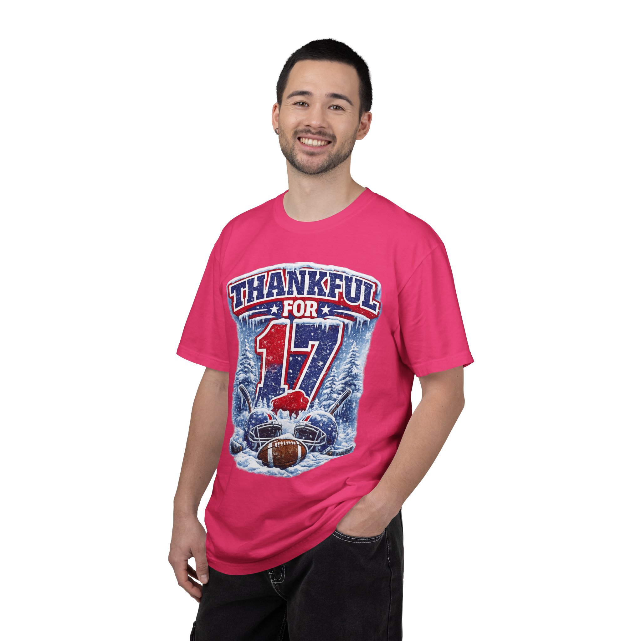 Thankful for 17 Football T-Shirt — Holiday Game Day Tee - Image 10