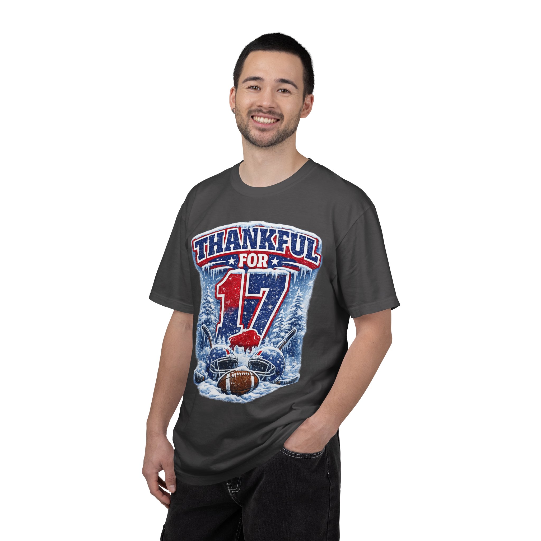 Thankful for 17 Football T-Shirt — Holiday Game Day Tee - Image 8