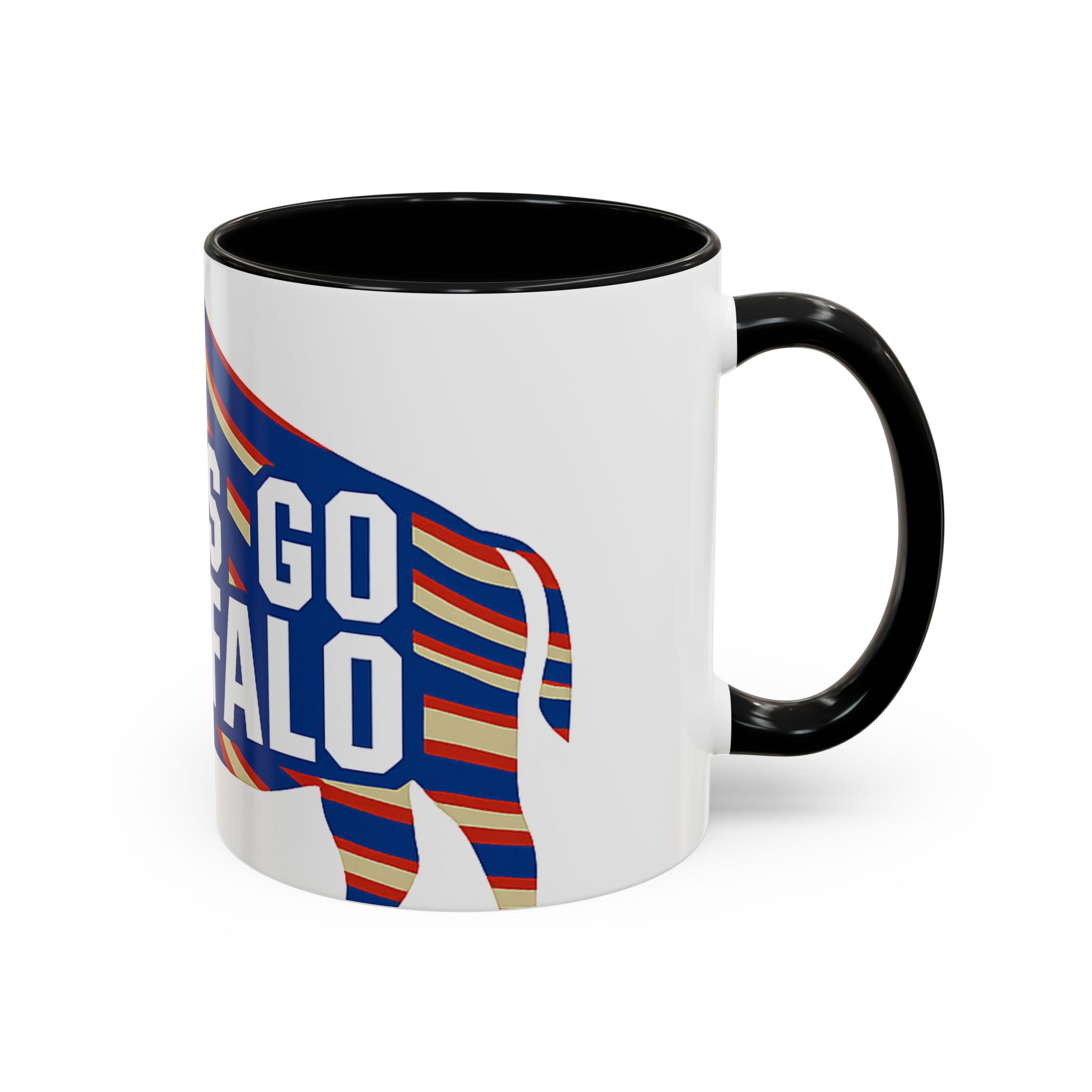 Let's Go Buffalo Accent Coffee Mug | Buffalo Silhouette Fan Coffee Cup - Image 2