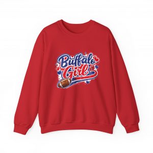 Buffalo Girl Football Crewneck Sweatshirt