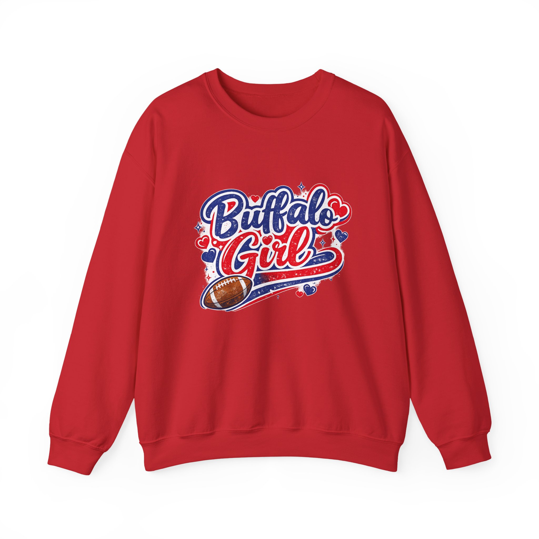 Buffalo Girl Football Crewneck Sweatshirt