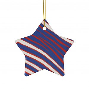 Ceramic Ornament, Buffalo Bills Sports Holiday Decor, 716 Buffalo NY Inspired Ornament, Christmas Tree Decoration, Football Fan Gift, NFL