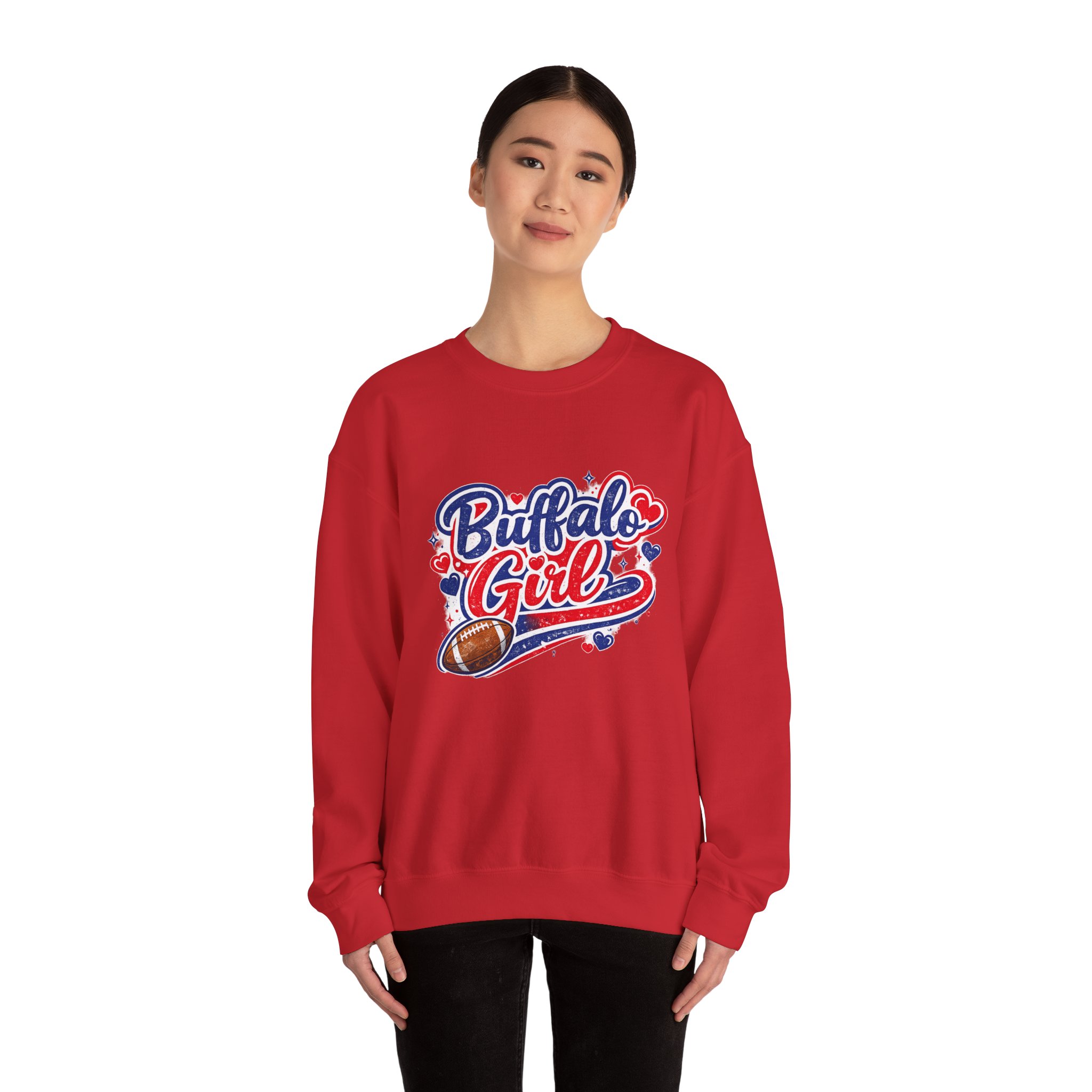 Buffalo Girl Football Crewneck Sweatshirt - Image 4