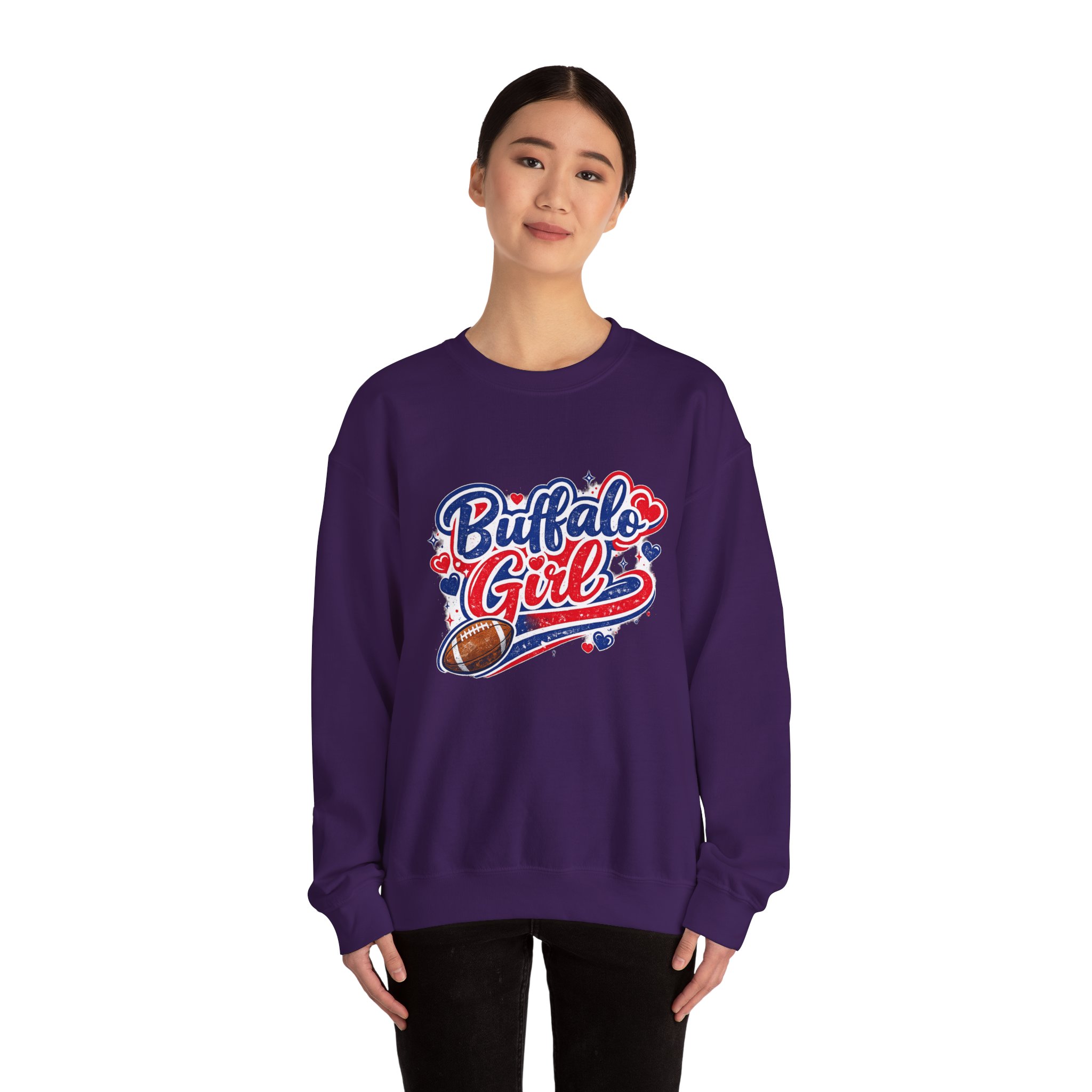 Buffalo Girl Football Crewneck Sweatshirt - Image 8