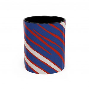 Bold Stripe Accent Coffee Mug | Unique Gift for Coffee Lovers, Fun Home Decor, Tea Mug, Modern Kitchen, Office Drinkware