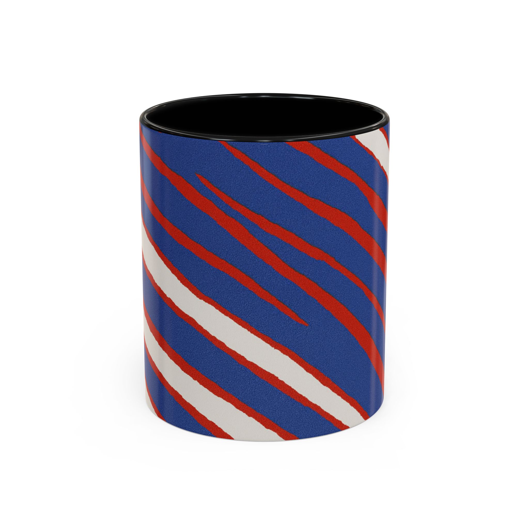 Bold Stripe Accent Coffee Mug | Unique Gift for Coffee Lovers, Fun Home Decor, Tea Mug, Modern Kitchen, Office Drinkware