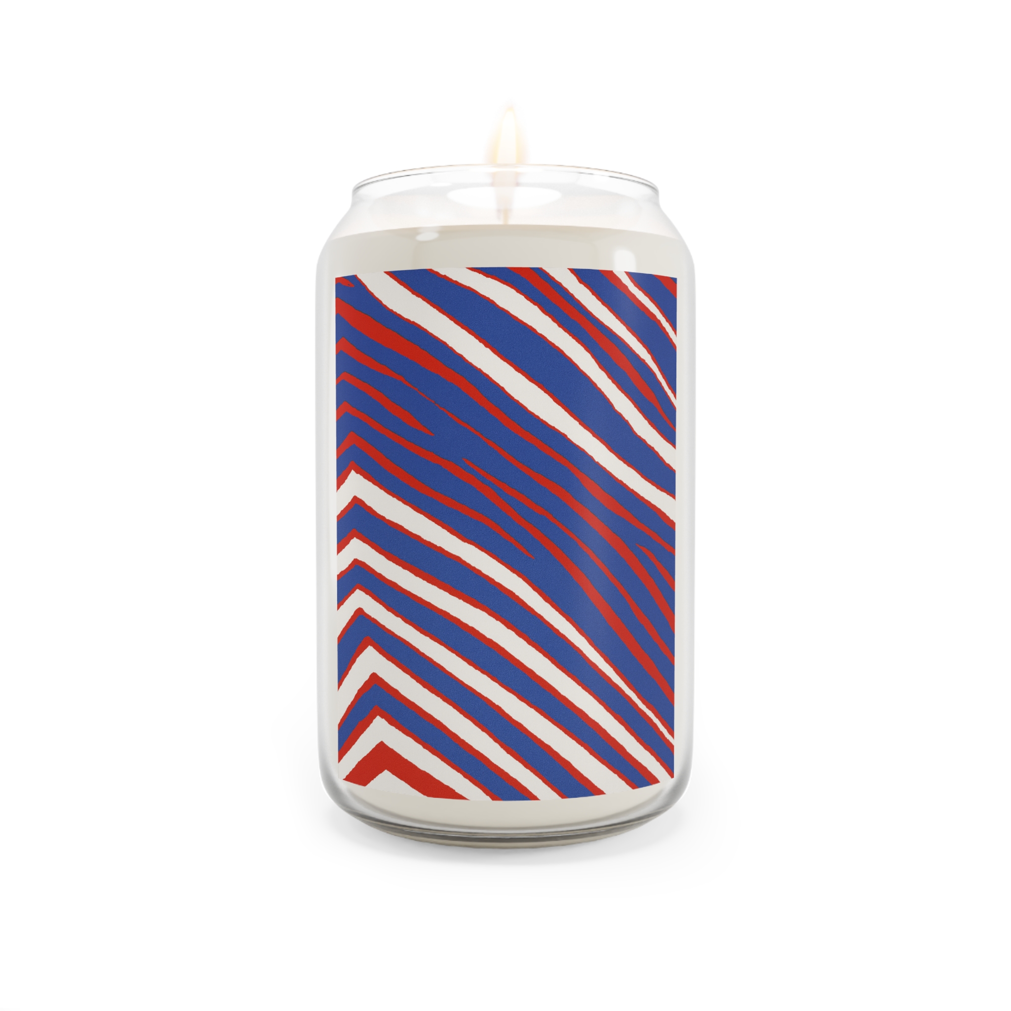 Bills-Inspired Stripe Soy Candle — 13.75oz Scented Candle