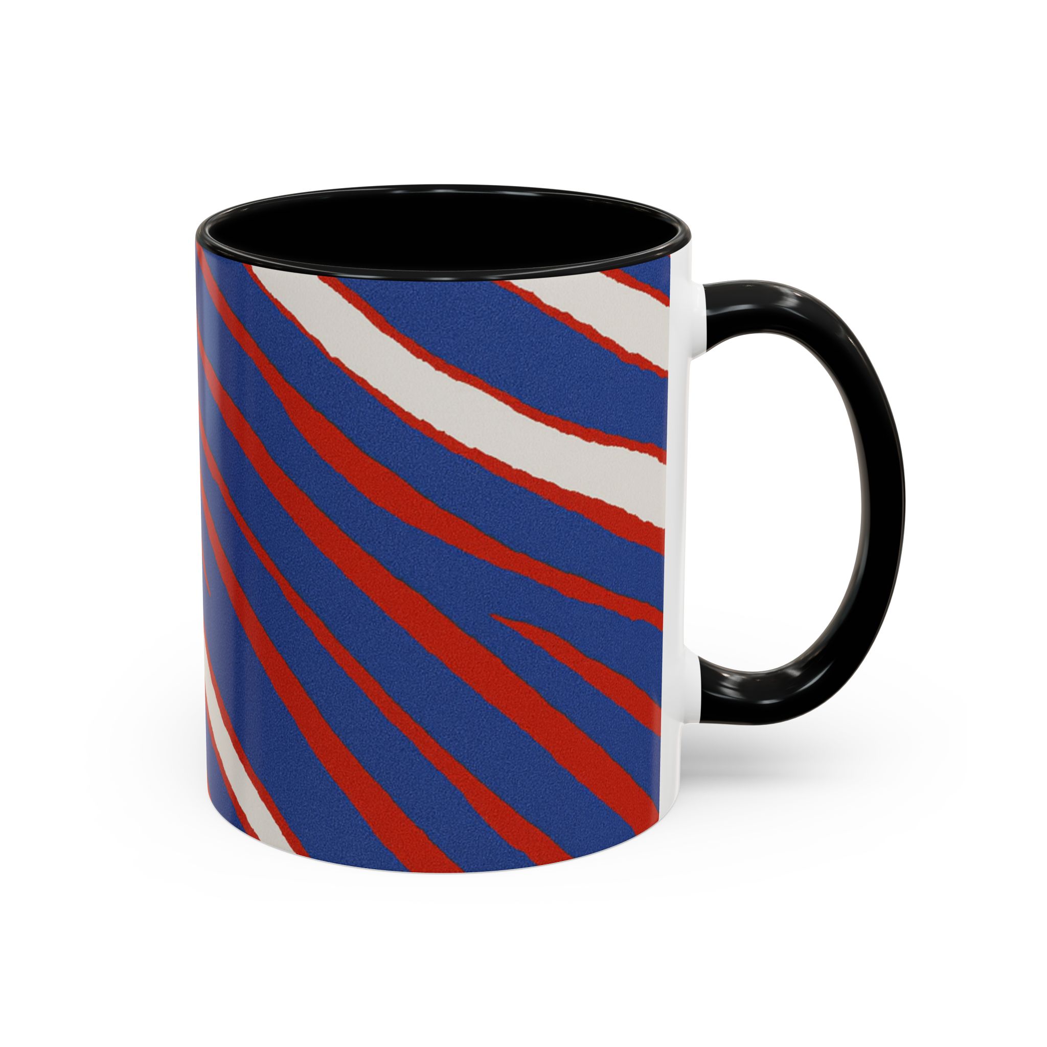 Bold Stripe Accent Coffee Mug | Unique Gift for Coffee Lovers, Fun Home Decor, Tea Mug, Modern Kitchen, Office Drinkware - Image 2