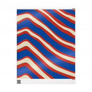 Buffalo Bills Inspired Wave Wrapping Paper, Festive Gift Wrap, Holiday Packaging, Party Decor, Birthday Wrapping