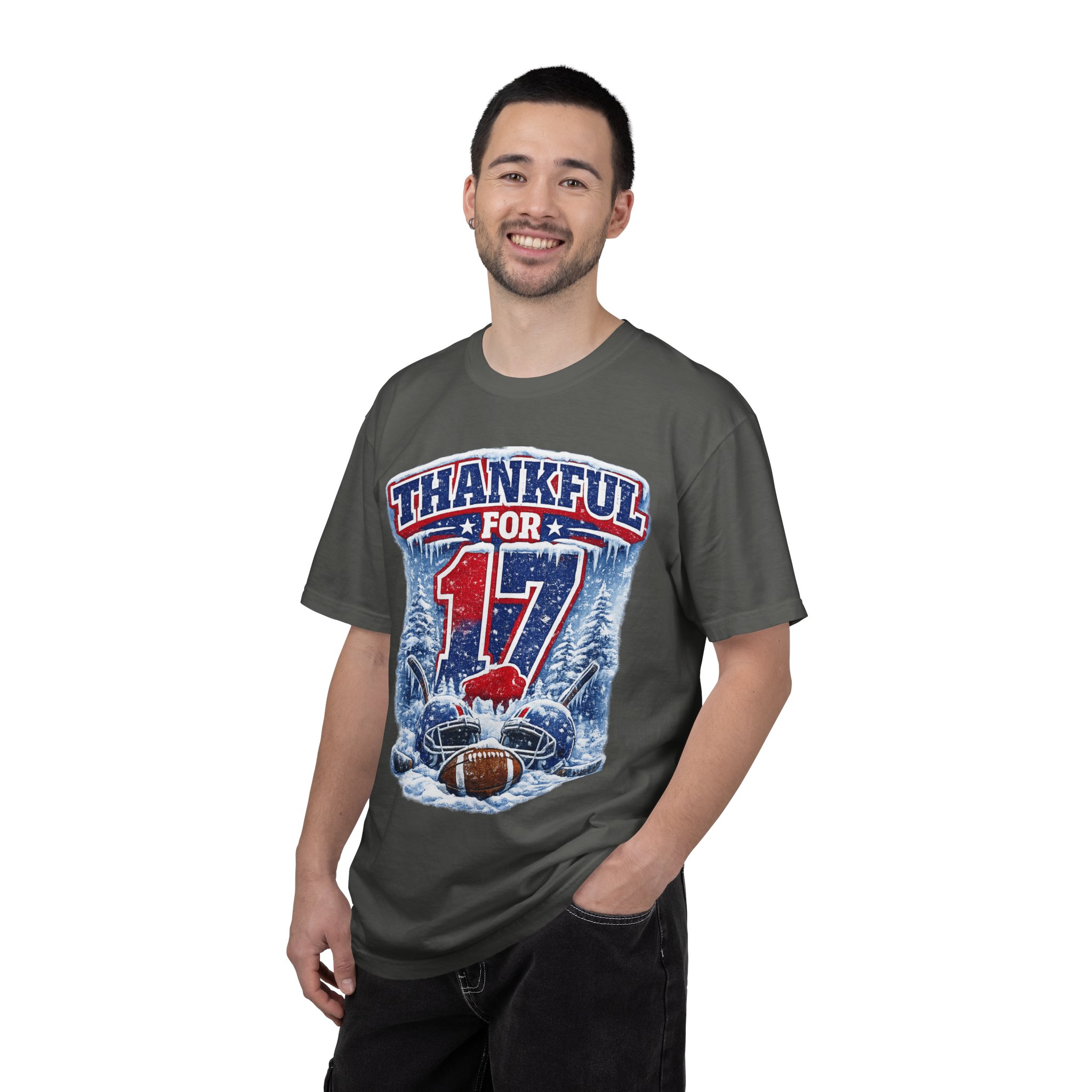 Thankful for 17 Football T-Shirt — Holiday Game Day Tee - Image 2
